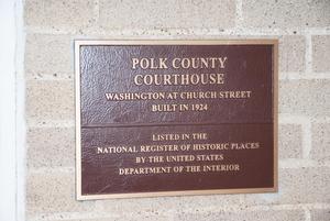 [Plaque at Polk County Courthouse]
