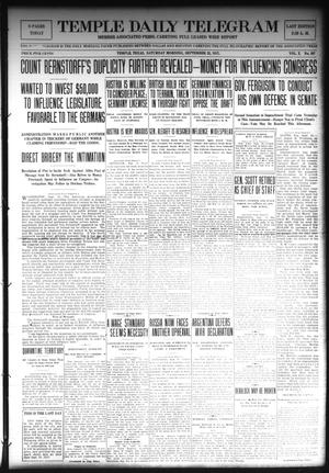 Temple Daily Telegram (Temple, Tex.), Vol. 10, No. 307, Ed. 1 Saturday, September 22, 1917