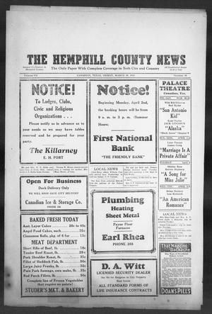 The Hemphill County News (Canadian, Tex), Vol. 7, No. 30, Ed. 1, Friday, March 30, 1945
