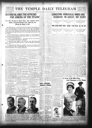 The Temple Daily Telegram (Temple, Tex.), Vol. 5, No. 132, Ed. 1 Saturday, April 20, 1912