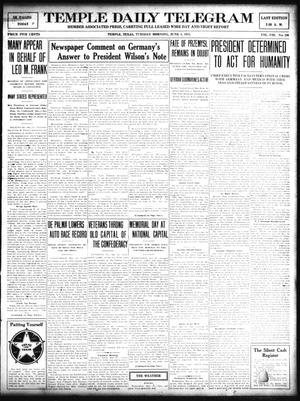 Temple Daily Telegram (Temple, Tex.), Vol. 8, No. 196, Ed. 1 Tuesday, June 1, 1915