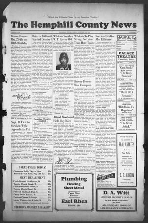 Primary view of object titled 'The Hemphill County News (Canadian, Tex), Vol. 8, No. 5, Ed. 1, Friday, October 12, 1945'.