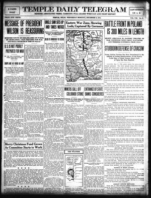 Temple Daily Telegram (Temple, Tex.), Vol. 8, No. 21, Ed. 1 Wednesday, December 9, 1914