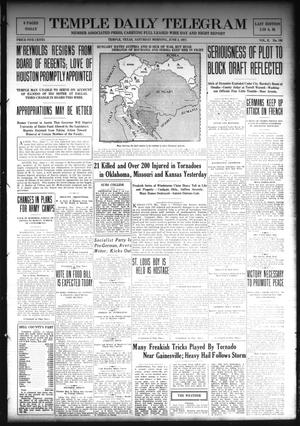 Temple Daily Telegram (Temple, Tex.), Vol. 10, No. 195, Ed. 1 Saturday, June 2, 1917