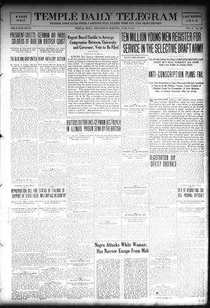 Temple Daily Telegram (Temple, Tex.), Vol. 10, No. 199, Ed. 1 Wednesday, June 6, 1917
