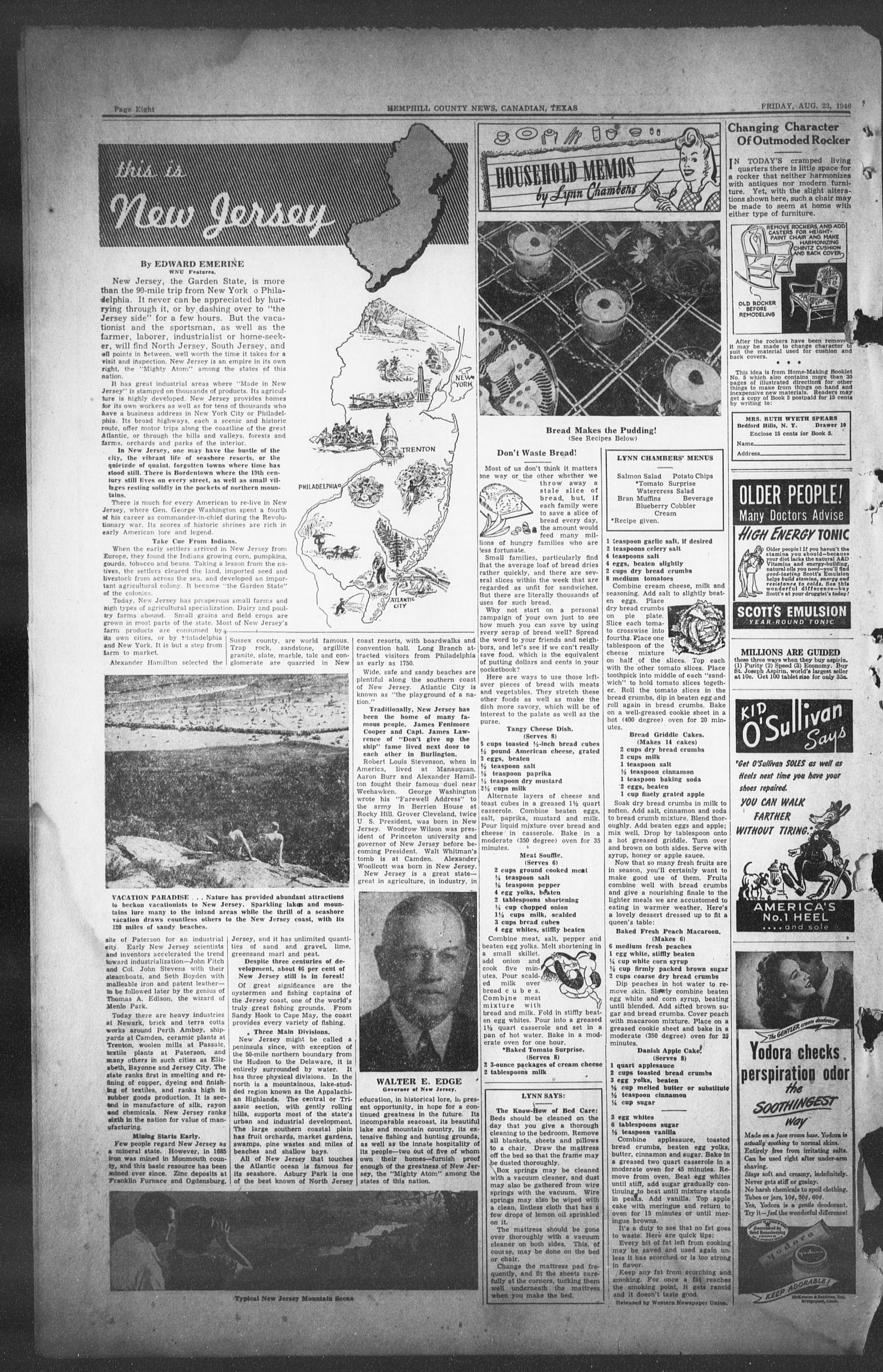The Hemphill County News (Canadian, Tex), Vol. 8, No. 50, Ed. 1, Friday, August 23, 1946
                                                
                                                    8
                                                