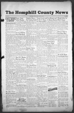 Primary view of object titled 'The Hemphill County News (Canadian, Tex), Vol. 9, No. 3, Ed. 1, Friday, September 27, 1946'.