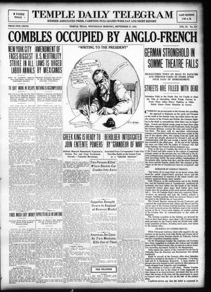 Temple Daily Telegram (Temple, Tex.), Vol. 9, No. 317, Ed. 1 Wednesday, September 27, 1916