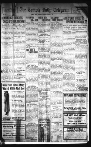 The Temple Daily Telegram (Temple, Tex.), Vol. 1, No. 8, Ed. 1 Wednesday, November 27, 1907