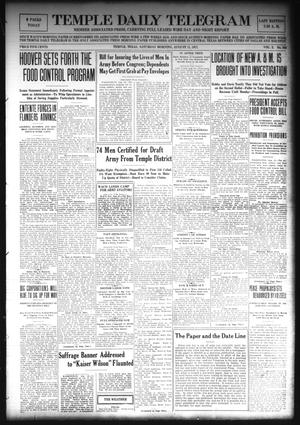 Temple Daily Telegram (Temple, Tex.), Vol. 10, No. 265, Ed. 1 Saturday, August 11, 1917