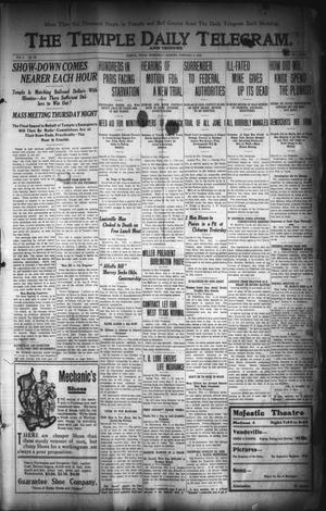 Primary view of object titled 'The Temple Daily Telegram. And Tribune (Temple, Tex.), Vol. 3, No. 65, Ed. 1 Wednesday, February 2, 1910'.