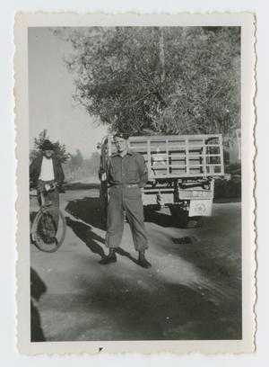 Primary view of object titled '[Soldier by Truck]'.