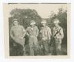 Thumbnail image of item number 1 in: '[Four Soldiers Posing by Shrubs]'.
