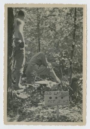 Primary view of object titled '[Soldiers at a Latrine]'.