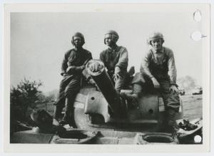Primary view of object titled '[Three Soldiers on Tank]'.