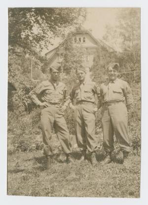 Primary view of object titled '[Three Soldiers Posing]'.