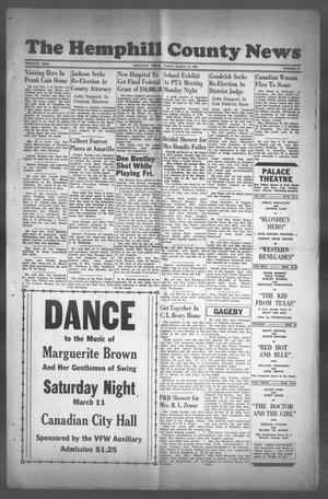 The Hemphill County News (Canadian, Tex), Vol. TWELFTH YEAR, No. 27, Ed. 1, Friday, March 10, 1950