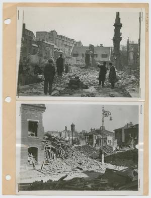 Primary view of object titled '[Two Photos of London Ruins]'.