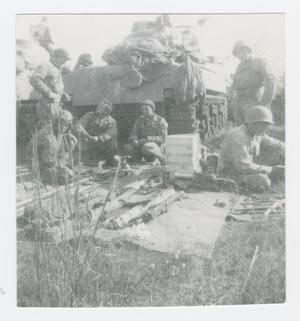 Primary view of object titled '[Soldiers Cleaning Equipment]'.