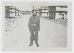 Primary view of object titled '[Soldier Standing on Road]'.