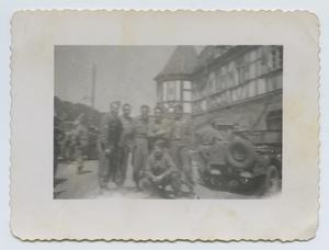 Primary view of object titled '[Soldiers by Jeep]'.