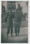 Photograph: [Two Soldiers by Fountain]