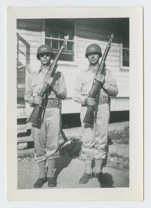 [Two Soldiers at Attention]