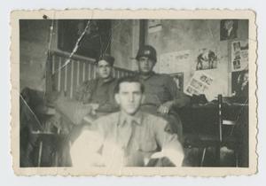 Primary view of object titled '[Three Soldiers in Room]'.