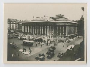 Primary view of object titled '[Exterior of La Bourse]'.