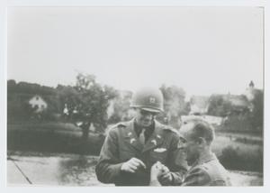 [Officer and Soldier by Lake]