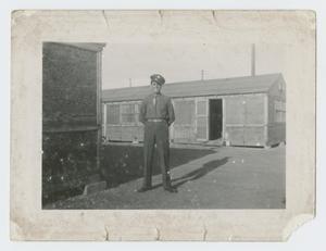 Primary view of object titled '[Soldier By Hutment]'.