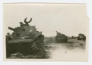 Primary view of object titled '[Wrecked Japanese Tanks]'.