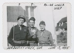 Primary view of object titled '[Three Soldiers in Germany]'.