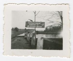 [66th Armored Infantry Battalion Sign by the Danube River]