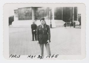 Primary view of object titled '[Albert Gaynes in Paris]'.