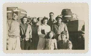 Primary view of object titled '[Group in Front of Tanks]'.