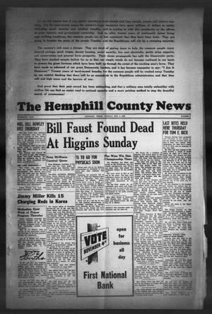 The Hemphill County News (Canadian, Tex), Vol. 15, No. 9, Ed. 1, Tuesday, November 4, 1952