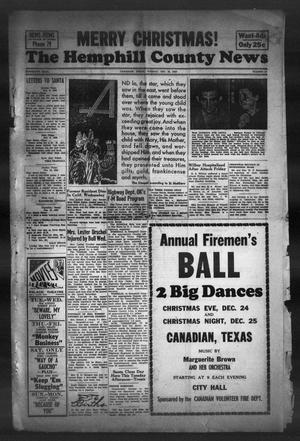 The Hemphill County News (Canadian, Tex), Vol. 15, No. 16, Ed. 1, Tuesday, December 23, 1952