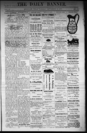 The Daily Banner. (Brenham, Tex.), Vol. 4, No. 233, Ed. 1 Tuesday, September 30, 1879