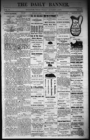 The Daily Banner. (Brenham, Tex.), Vol. 4, No. 236, Ed. 1 Friday, October 3, 1879