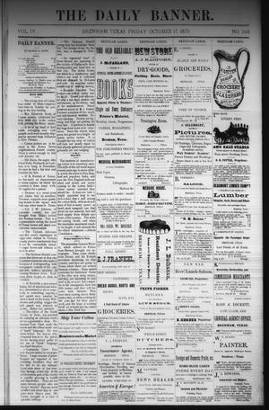 The Daily Banner. (Brenham, Tex.), Vol. 4, No. 248, Ed. 1 Friday, October 17, 1879