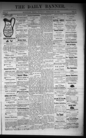 The Daily Banner. (Brenham, Tex.), Vol. 5, No. 47, Ed. 1 Tuesday, February 24, 1880