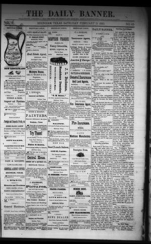 The Daily Banner. (Brenham, Tex.), Vol. 5, No. 45, Ed. 1 Saturday, February 21, 1880