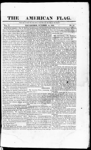 The American Flag. (Matamoros, Tamaulipas, Mexico), Vol. 1, No. 41, Ed. 1 Wednesday, October 14, 1846