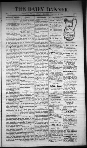The Daily Banner. (Brenham, Tex.), Vol. 4, No. 41, Ed. 1 Sunday, February 16, 1879