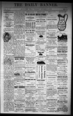 Primary view of object titled 'The Daily Banner. (Brenham, Tex.), Vol. 4, No. 245, Ed. 1 Tuesday, October 14, 1879'.