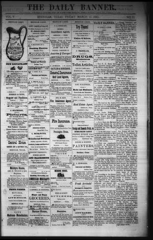 The Daily Banner. (Brenham, Tex.), Vol. 5, No. 62, Ed. 1 Friday, March 12, 1880