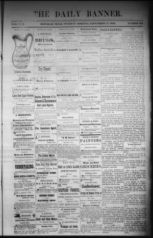 The Daily Banner. (Brenham, Tex.), Vol. 5, No. 233, Ed. 1 Tuesday, September 21, 1880
