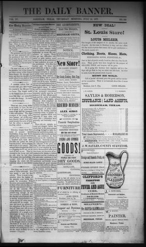 The Daily Banner. (Brenham, Tex.), Vol. 4, No. 164, Ed. 1 Thursday, July 10, 1879