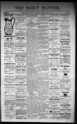 The Daily Banner. (Brenham, Tex.), Vol. 5, No. 50, Ed. 1 Friday, February 27, 1880